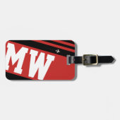 mit Monogramm Gepäckanhänger (Vorderseite horizontal)