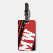 mit Monogramm Gepäckanhänger (Vorderseite vertikal)