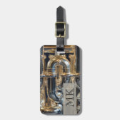 Mit Monogramm Gepäckanhänger (Vorderseite vertikal)