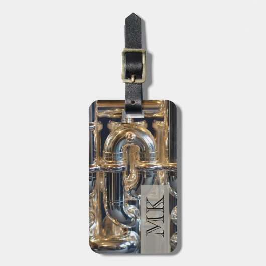 Mit Monogramm Gepäckanhänger (Vorderseite vertikal)