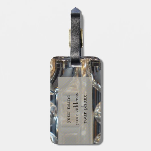 Mit Monogramm Gepäckanhänger (Rückseite vertikal)