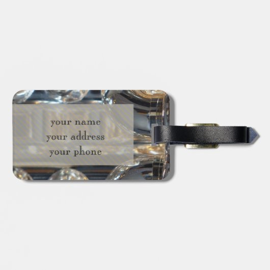 Mit Monogramm Gepäckanhänger (Rückseite horizontal)