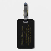 Mit Monogramm Gepäckanhänger für den Gold Block (Rückseite vertikal)