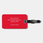 Mit Monogramm Gepäckanhänger Rot und Weiß (Rückseite horizontal)
