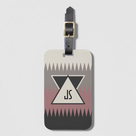 Mit Monogramm Gepäckmarke im Südwesten Gepäckanhänger (Vorderseite Vertikal)