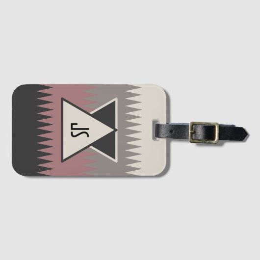 Mit Monogramm Gepäckmarke im Südwesten Gepäckanhänger (Vorderseite (Horizontal))