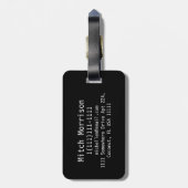 Mit Monogramm Gepäckmarke Mind Warp BW Gepäckanhänger (Rückseite vertikal)