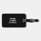 mit Monogramm Gepäckmarke | Pixel-Tarnung Gepäckanhänger (Rückseite horizontal)