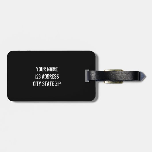 mit Monogramm Gepäckmarke | Pixel-Tarnung Gepäckanhänger (Rückseite horizontal)