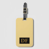 Mit Monogramm Gepäckträger für Custom Champagne Gepäckanhänger (Vorderseite Vertikal)