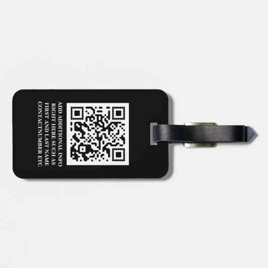 Mit Monogramm Gepäckträger Gepäckanhänger (Rückseite horizontal)