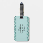 Mit Monogramm Gepäckträger Gepäckanhänger (Rückseite vertikal)