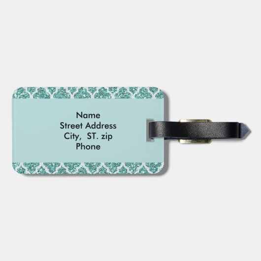 Mit Monogramm Gepäckträger Gepäckanhänger (Rückseite horizontal)