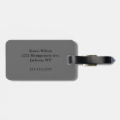 Mit Monogramm Gepäckträger Gepäckanhänger (Rückseite horizontal)