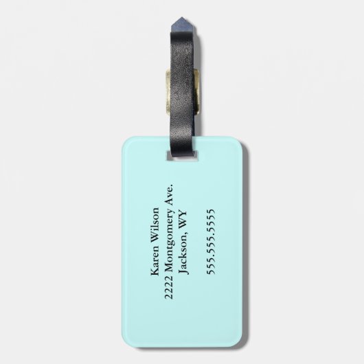 Mit Monogramm Gepäckträger Gepäckanhänger (Rückseite vertikal)