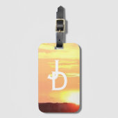 Mit Monogramm Gepäckträger Gepäckanhänger (Vorderseite Vertikal)