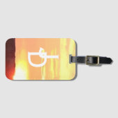 Mit Monogramm Gepäckträger Gepäckanhänger (Vorderseite (Horizontal))