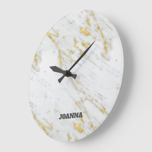 mit Monogramm Gepunkteter Glitzer Große Wanduhr (Winkel)