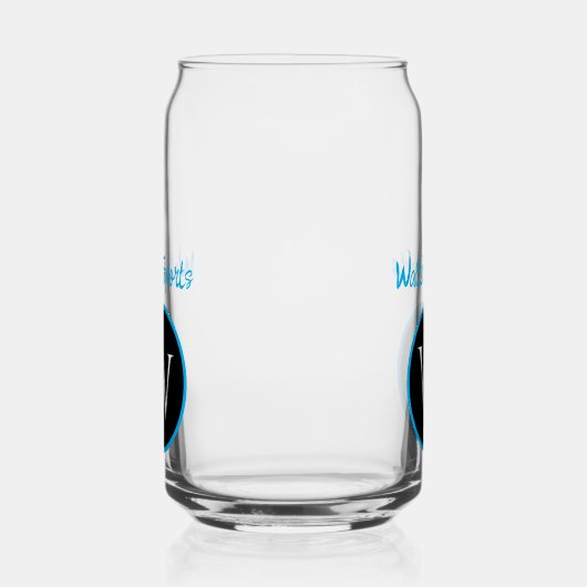 Mit Monogramm Geschäft oder personalisiertes Glas (Rechts)