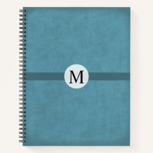 mit Monogramm Geschenk für ihn bedrückte blaue M Notizblock