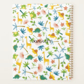 Mit Monogramm Geschenke Safari Giraffe, Tierausdru Planer (Rückseite)