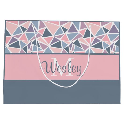 Mit Monogramm Geschenktasche Große Geschenktüte (Rückseite)