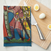 Mit Monogramm Geschirrtuch (Viertel Falte)