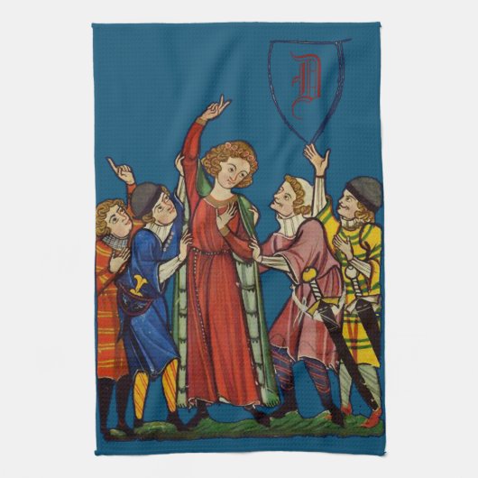 Mit Monogramm Geschirrtuch (Vertikal)