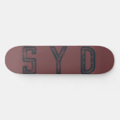 Mit Monogramm gestörter Cooler Cadet Blue Deep-Kaf Skateboard (Horizontal)