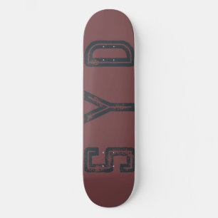 Mit Monogramm gestörter Cooler Cadet Blue Deep-Kaf Skateboard