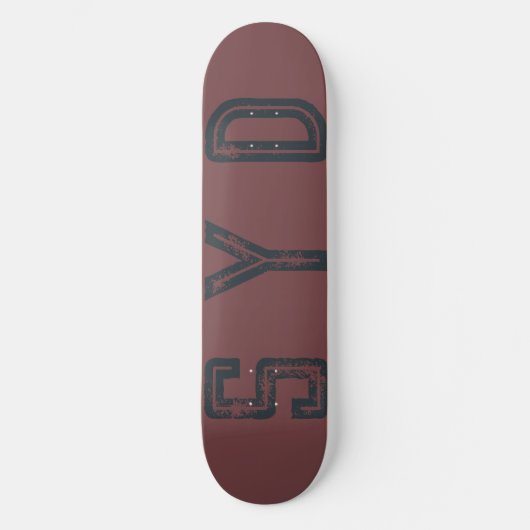 Mit Monogramm gestörter Cooler Cadet Blue Deep-Kaf Skateboard (Vorderseite)
