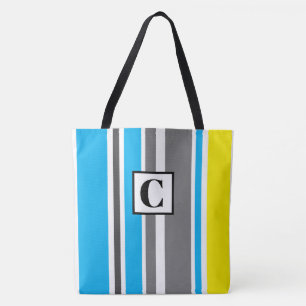 Mit Monogramm gestreifter Totbeutel Tasche