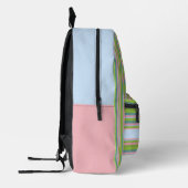 Mit Monogramm gestrichen, grün und rosa Bedruckter Rucksack (Links)