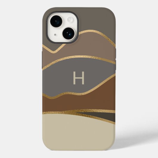 Mit Monogramm gestrichene Hügel Case-Mate iPhone Hülle (Rückseite)