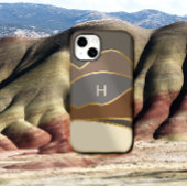 Mit Monogramm gestrichene Hügel iPhone Hülle