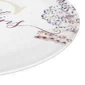 Mit Monogramm getrocknete Blütenschneide Schneidebrett (Ecke)