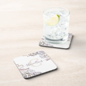 Mit Monogramm getrockneter Untersetzer aus Hartkun (Rechte Seite)