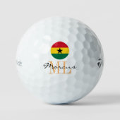 Mit Monogramm Ghanaische Flagge und Ghana-Golf-Bal Golfball (Vorderseite)