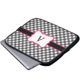 Mit Monogramm Gingham Laptop Case (Vorne Knopf)