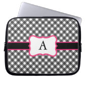 Mit Monogramm Gingham Laptop Case (Vorderseite)