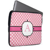 Mit Monogramm Gingham Laptop Case (Vorne Rechts)