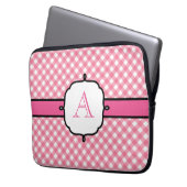 Mit Monogramm Gingham Laptop Case (Vorderseite Links)