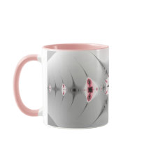 Mit Monogramm Girl-Rosa- und Silber-Fraktal