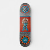 Mit Monogramm Girly-japanische Goddess-Skateboard Skateboard (Vorne)