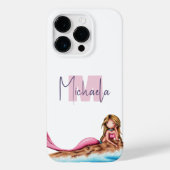 Mit Monogramm Girly Mermaid Case-Mate iPhone Hülle (Rückseite)