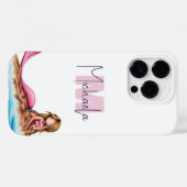 Mit Monogramm Girly Mermaid Case-Mate iPhone Hülle (Rückseite (Horizontal))