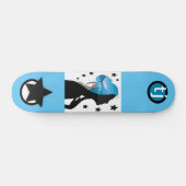 Mit Monogramm Girly Skateboard mit Sternen (Horizontal)