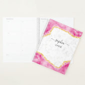 Mit Monogramm Glam Marble Pink Gold Glitzer Planer (Anzeige)