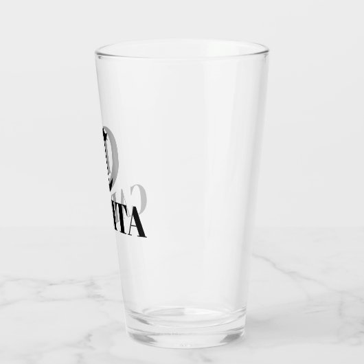 Mit Monogramm Glass-Cup Glas (Links)