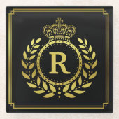 Mit Monogramm Glasuntersetzer (Vorderseite)